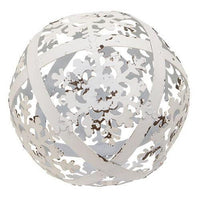 White Distressed Metal Snowflake Sphere 4 - The Fox Decor