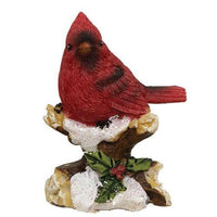 Resin Cardinal on Branch Figurine 4 Asstd - The Fox Decor