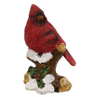 Resin Cardinal on Branch Figurine 4 Asstd - The Fox Decor