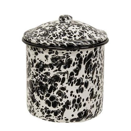 3 Set Black Splatter Enamel Canisters - The Fox Decor