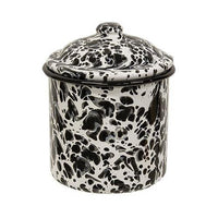 3 Set Black Splatter Enamel Canisters - The Fox Decor