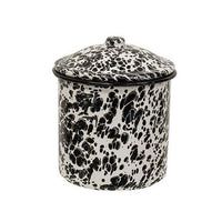 3 Set Black Splatter Enamel Canisters - The Fox Decor
