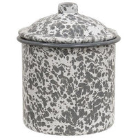 3 Set Gray Splatter Enamelware Canisters - The Fox Decor