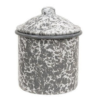 3 Set Gray Splatter Enamelware Canisters - The Fox Decor
