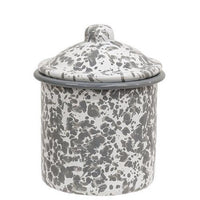3 Set Gray Splatter Enamelware Canisters - The Fox Decor