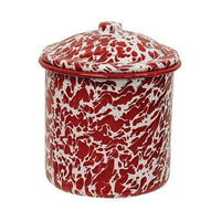 Thumbnail for 3 Set Red Splatter Enamel Canisters - The Fox Decor