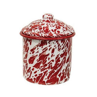 Thumbnail for 3 Set Red Splatter Enamel Canisters - The Fox Decor