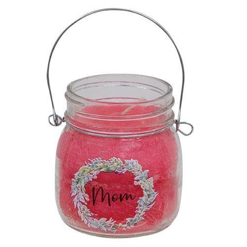 Mom Wreath Jar Candle 6oz Strawberry Lemonade - The Fox Decor