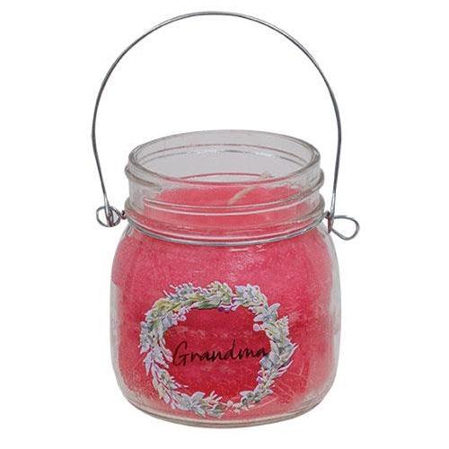 Grandma Wreath Jar Candle 6oz Strawberry Lemonade - The Fox Decor