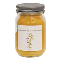 Brave Strong Beautiful Soul Dandelion & Sweet Grass Pint Jar Candle - The Fox Decor