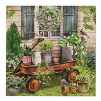 Vintage Garden Wagon Canvas Print - The Fox Decor