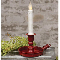 Thumbnail for Red Distressed Taper Holder w Handle - The Fox Decor