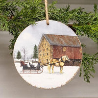 Thumbnail for Dashing Through the Snow Round Ornament - The Fox Decor