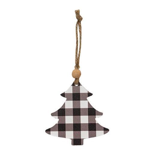 Black & White Buffalo Check Tree Ornament - The Fox Decor