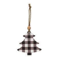Black & White Buffalo Check Tree Ornament - The Fox Decor