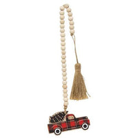 Red Buffalo Check Truck Beaded Strand - The Fox Decor