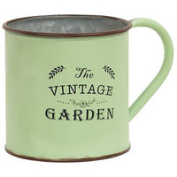 Green Metal Vintage Garden Mug - The Fox Decor
