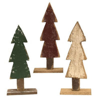 Thumbnail for Rustic Wood Christmas Tree on Base 11 3 Asstd