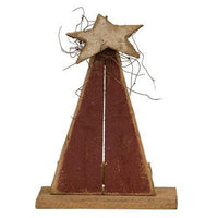 Rustic Wood Pointy Tree 12 3 Asstd - The Fox Decor