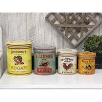 4 Set Nesting Vintage Look Kitchen Containers - The Fox Decor