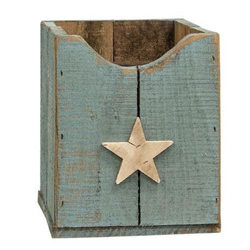 Large Rustic Wood Pallet Planter w Star 4 Asstd - The Fox Decor