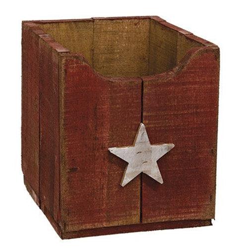Large Rustic Wood Pallet Planter w Star 4 Asstd - The Fox Decor