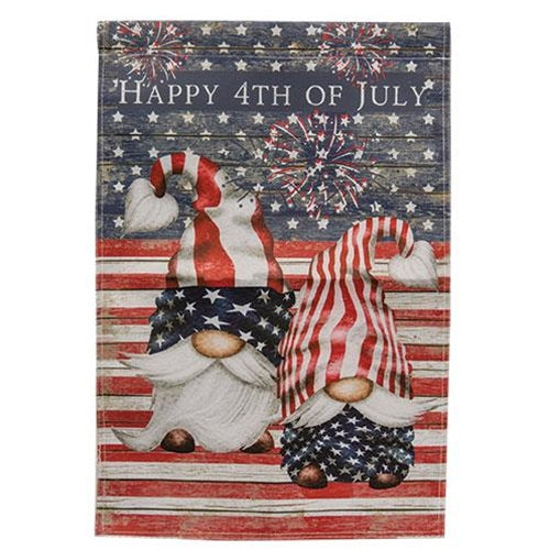 Gnome Duo 4th of July Garden Flag