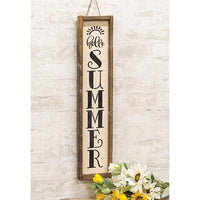 Hello Summer Vertical Framed Sign - The Fox Decor