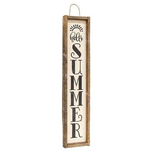 Hello Summer Vertical Framed Sign - The Fox Decor