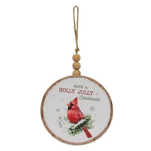 4 Set Wooden Beaded Cardinal Sayings Ornaments - The Fox Decor