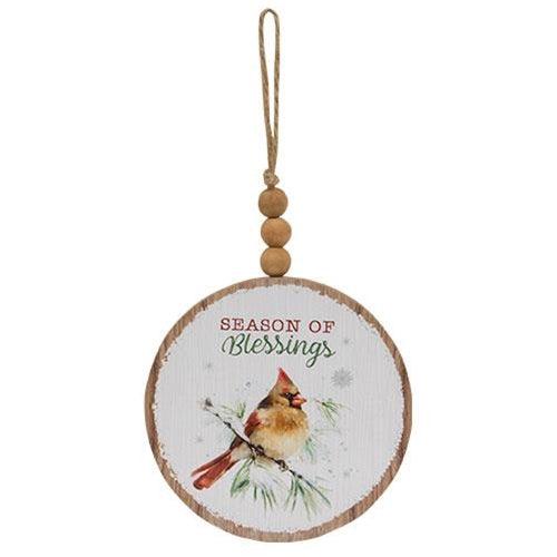 4 Set Wooden Beaded Cardinal Sayings Ornaments - The Fox Decor
