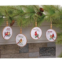 Thumbnail for 4 Set Wooden Beaded Cardinal Sayings Ornaments - The Fox Decor