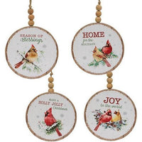 Thumbnail for 4 Set Wooden Beaded Cardinal Sayings Ornaments - The Fox Decor