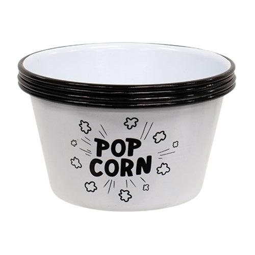 4 Set Small Enamel Popcorn Art Bowls - The Fox Decor