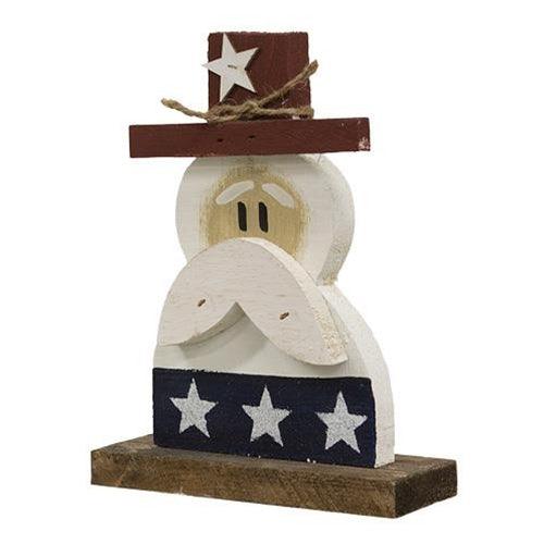 Rustic Wood Farmhouse Mini Sam on Base - The Fox Decor