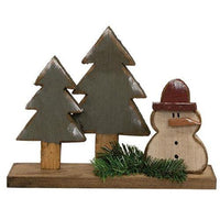 Thumbnail for Rustic Wood Winter Wonderland Scene on Base Small - The Fox Decor