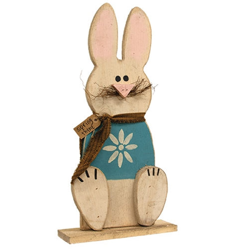 Wooden Sitting Spring Thyme Bunny on Base 2ft