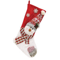 Thumbnail for Plush Snowman Stocking 3 Asstd