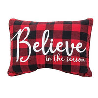Thumbnail for Buffalo Check Flannel Christmas Greetings Pillow 2 Asstd