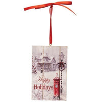 Wood Slat Holiday Ornament 4 Asstd - The Fox Decor