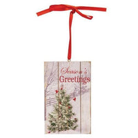 Wood Slat Holiday Ornament 4 Asstd - The Fox Decor