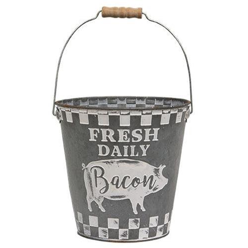 Distressed Galvanized Farm Bucket 3 Asstd - The Fox Decor