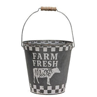 Distressed Galvanized Farm Bucket 3 Asstd - The Fox Decor