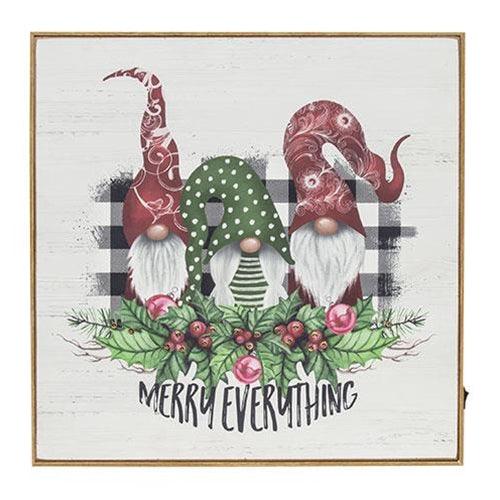 LED Merry Everything Gnome Art 3 Asstd - The Fox Decor