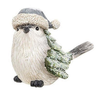 Thumbnail for Resin Winter Dressed Pine Bird 3 Asstd each sold individually (not as a set) - The Fox Decor