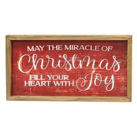 Distressed Engraved Christmas Sayings Frame 3 Asstd - The Fox Decor