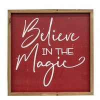 Red & White Engraved Christmas Words Square Frame 3 Asstd - The Fox Decor