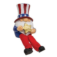 Resin Dangle Leg Americana Gnome 3 Asstd - The Fox Decor