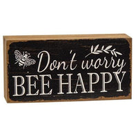 Distressed Bee Sayings Block 6 Asstd - The Fox Decor