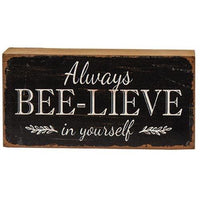 Distressed Bee Sayings Block 6 Asstd - The Fox Decor